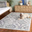 Tapis gris à motif floral Joana-18680525
