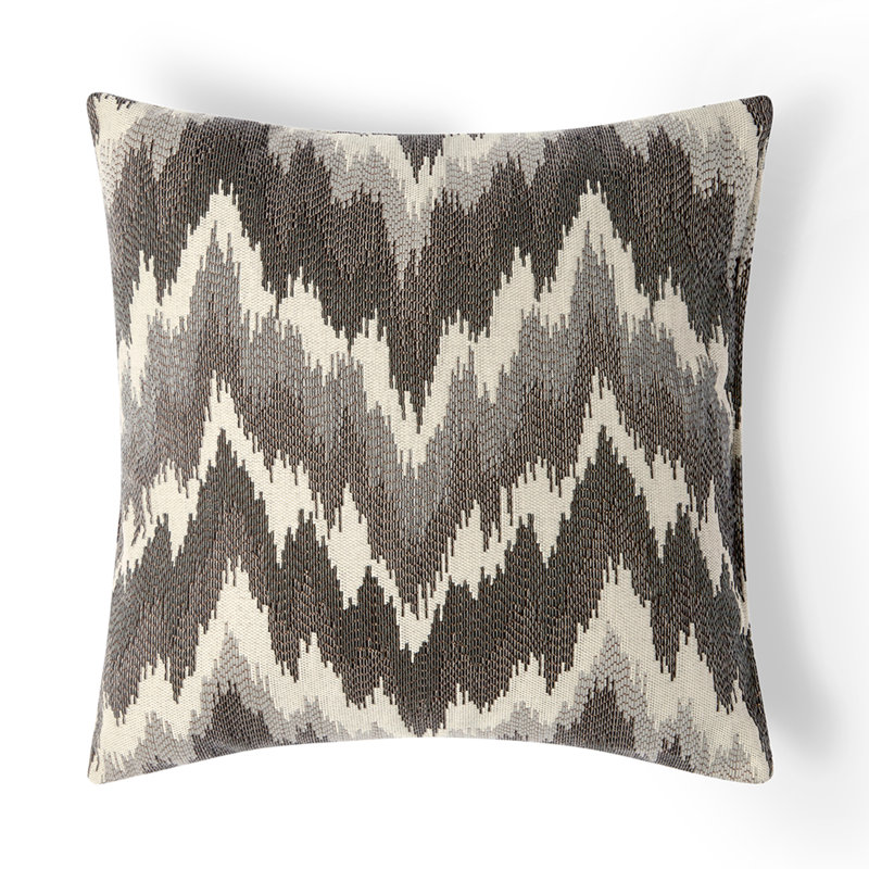 Pebble Plush Chevron Feather Throw Pillow