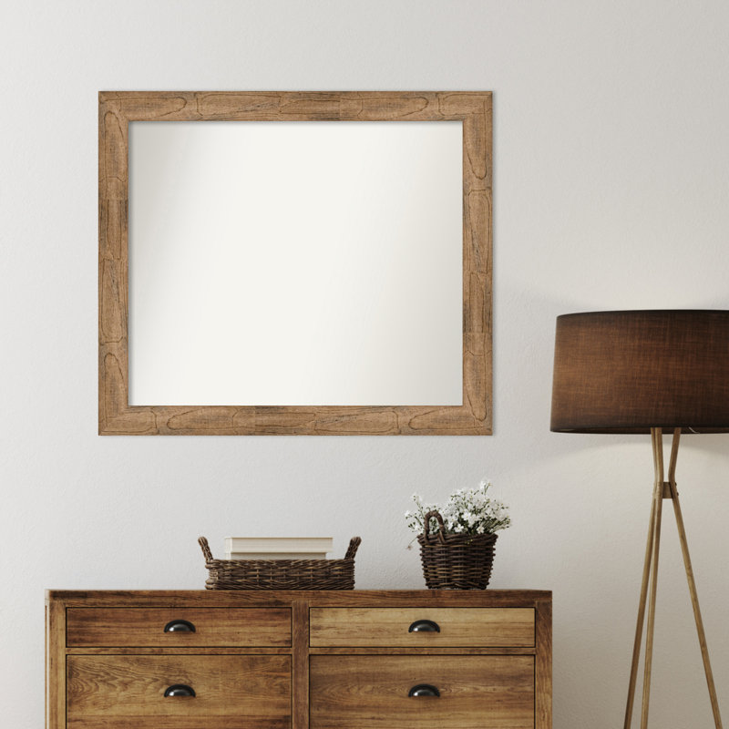 Timmy Solid Wood Wall Mirror, 34.5" x 39.5", Rectangle