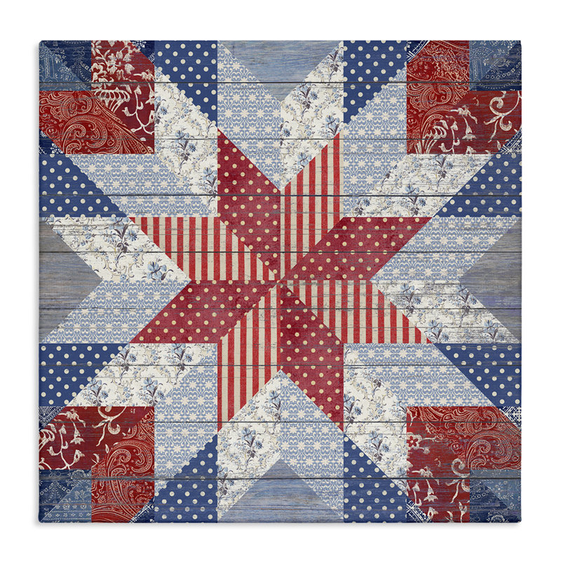 «Patriotic Quilt», art par Susan Arnot, H 17 po x l 17 po
