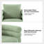 Fauteuil demi-tonneau pivotant avec un coussin décoratif Rakin-1978613852