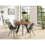 Solt Acacia Round Solid Wood Top Metal Base Dining Table-1087911945