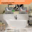 Baignoire de trempage blanche autoportante en acrylique 67 "x 29,5" avec drain