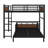 Metal Separable Bunk Beds With Raised Security Fence-568429677
