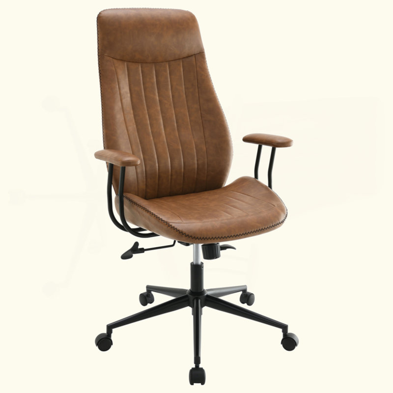 Chaise de bureau rembourrée et réglable pour bureau à domicile