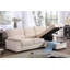 Canapé-lit modulaire réversible 97,5 po en velours beige-2131139336