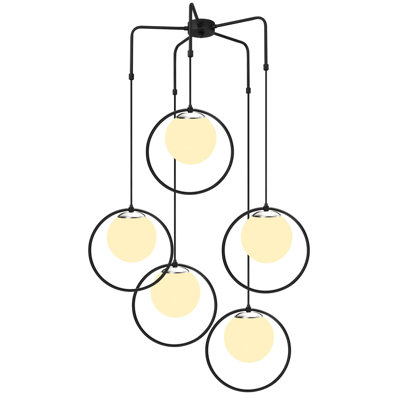 Luminaire suspendu sphère 5 lumières Dmitri