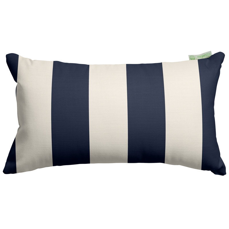 Striped Reversible Throw Pillow, Navy Blue