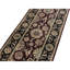 Manchuria Wool Oriental Area Rug in Black/Wine