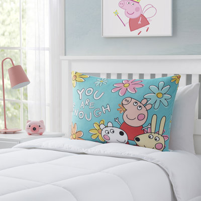 Ensemble de lit pour enfant Peppa Pig avec housse de coussin amovible
