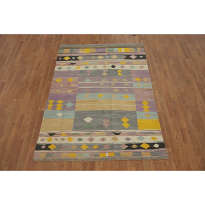 Geometric Kilim Handwoven Rug 5x7