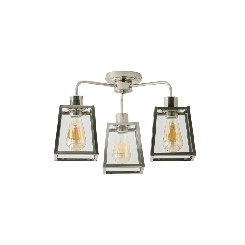 Deeric Glass Semi Flush Mount
