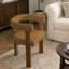 Chaise de salle à manger cylindrique en chenille de style milieu du siècle avec structure en noyer (ensemble de 6)-353656096-450624626