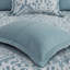 Ensemble d'édredon 8 pièces jacquard turquoise / argent grand-119417244-119417247