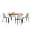 Ensemble de salle à manger 4 personnes Izzat avec table rectangulaire P 47 po et chaises en chenille -1112839349