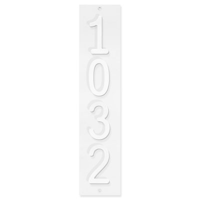 Colourtree Personalized 4-Digit Flush Mount House Numbers Vertical Street Address Wall Plaque – Custom Horizontal Outdoor Home Sign