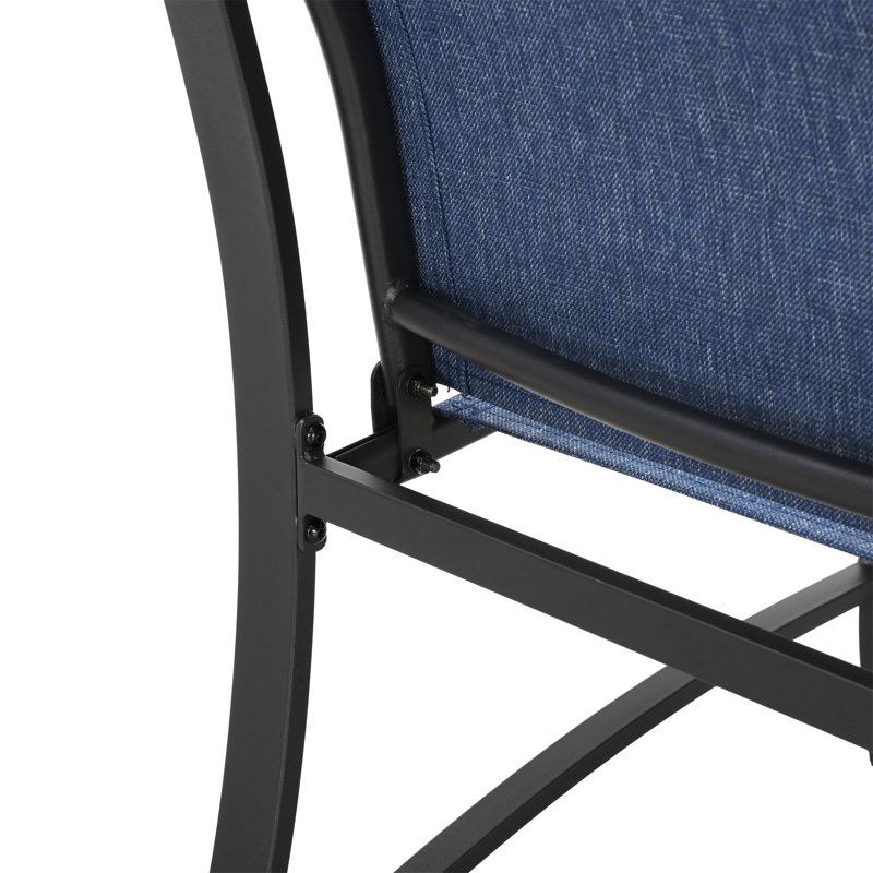 Fauteuil de patio Rusi, Bleu