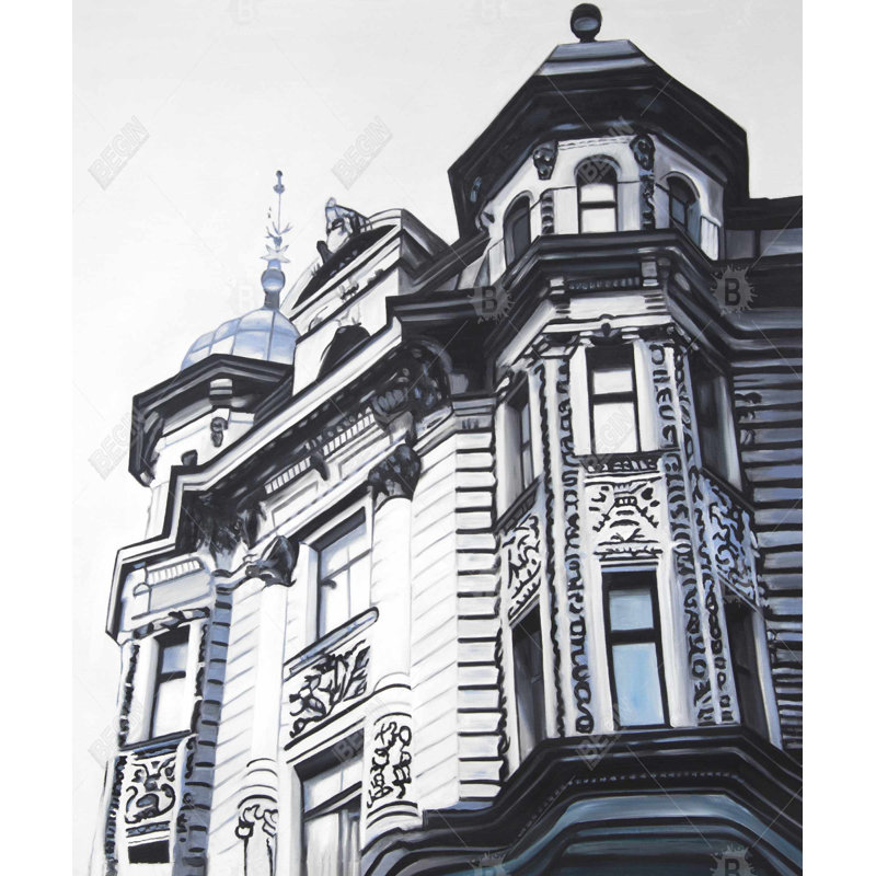 Historic Apartment - Hyperrealist White Framed Canvas Decor