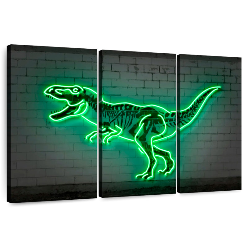 Brampt Neon T Rex, 42" H x 65" W