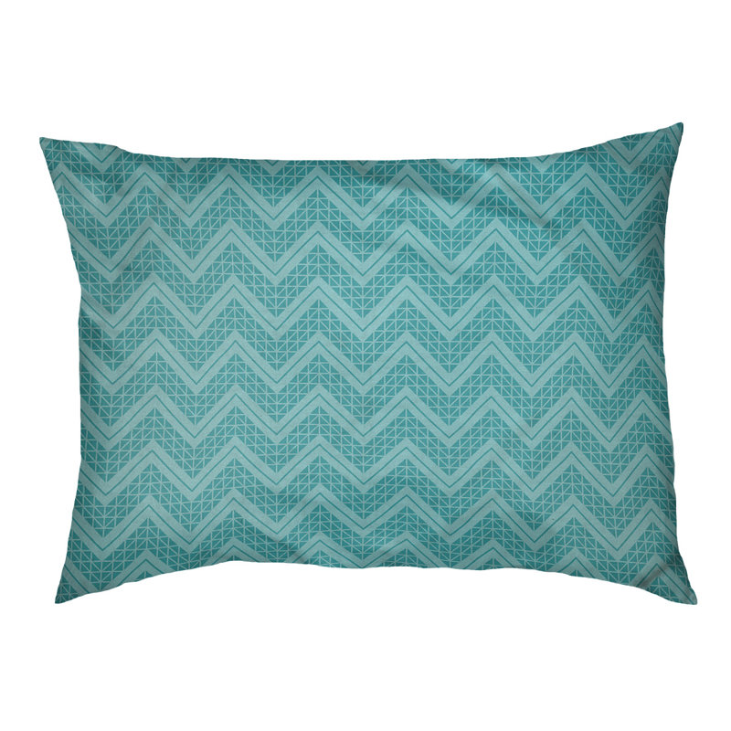 Coussin Chelan, Moyen (H 6,5 po x l 40 po x P 30 po), Bleu sarcelle