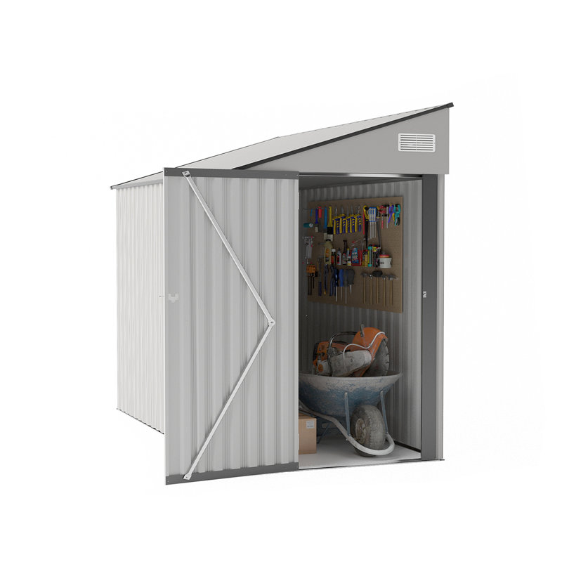 Remise de rangement bicolore en option Campcraft, porte à charnière simple, conception structurelle solide, bonne ventilation, surface avec film protecteur et convenant à divers cas de figure