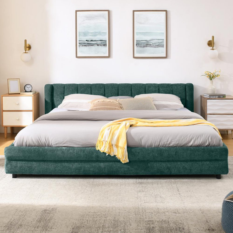 Stylish Chenille Storage Bed