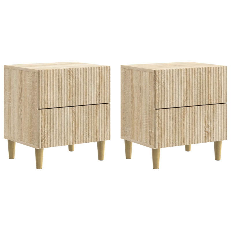 43cm W Manufactured Wood Bedside Table, Sonoma Oak