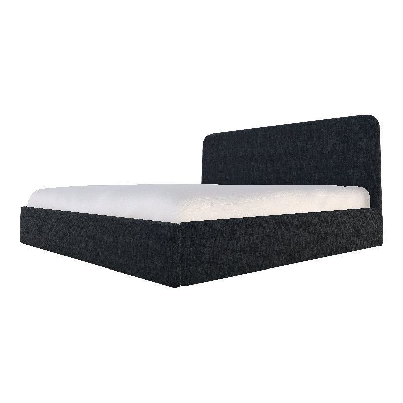 Detroit Upholstered Bed, Full, Cover Story Midnight