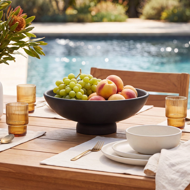 Joss & Main Enette Wood Serving Bowl