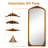 Arch Solid Wood Mirror Ornate Mirror Wall Mirror Retro Mirror with Carved Frame-146354663-146354660