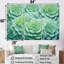 «Green Succulents Bloom», ensemble d'art mural sur toile-1607357950-1607357944