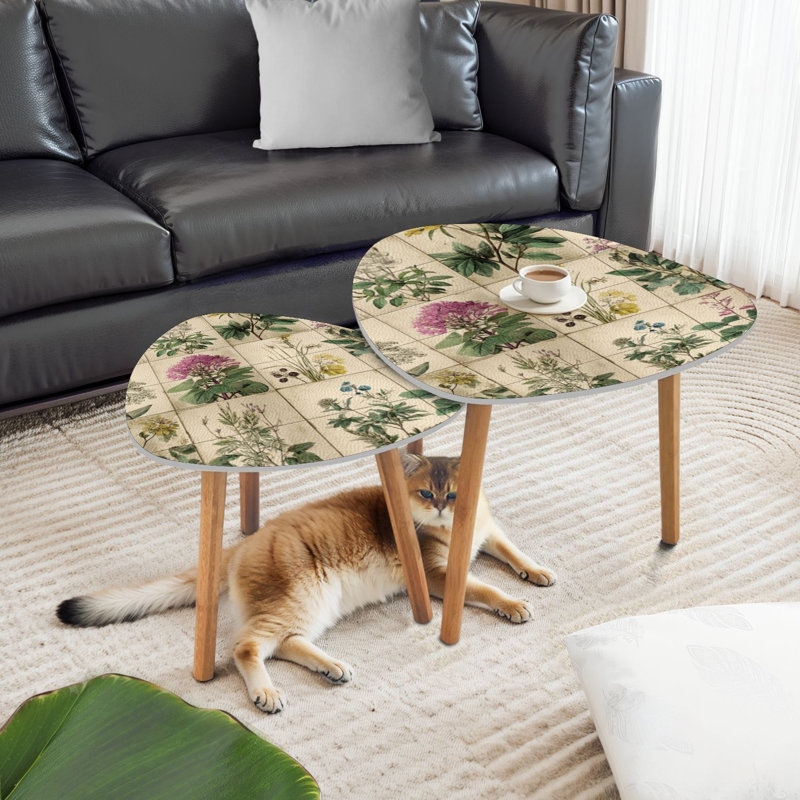 Ensemble de 2 tables basses gigognes Triangle