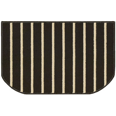 Tapis rayé brun Matys