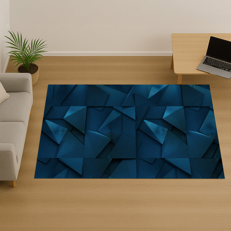 Geometric Area Rug, Runner 70 x 140 cm