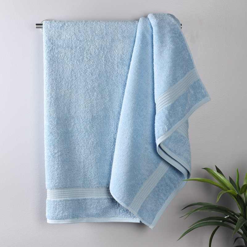Oleg Heritage Egyptian Cotton Soft Absorbent Luxury Bath Sheet or Towel Set, Light Blue, Bath Towels - 2 Pack