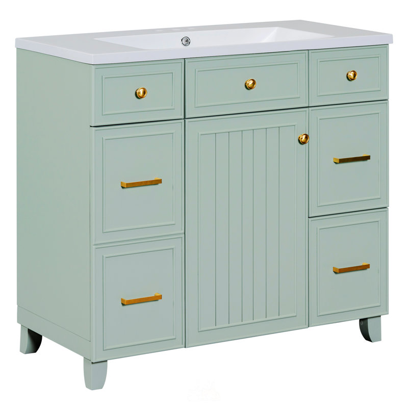 Armoire de salle de bain Nicette, Vert