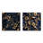 Cobalt Blue Gilded Frames Victorian Pattern - Abstract Botanicals Square Collage Set Of 2-101865370-101865376