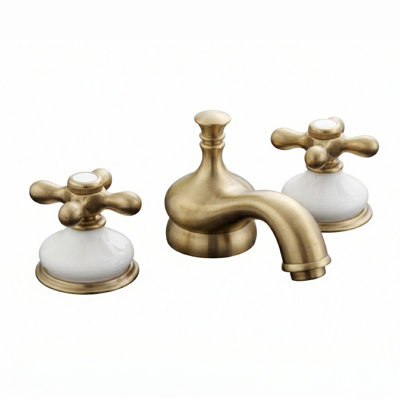 Deck Mounted 2-handle Bathroom Faucet