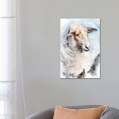 Watercolor Sheep I by Jennifer Paxton Parker - Wrapped Canvas Painting
