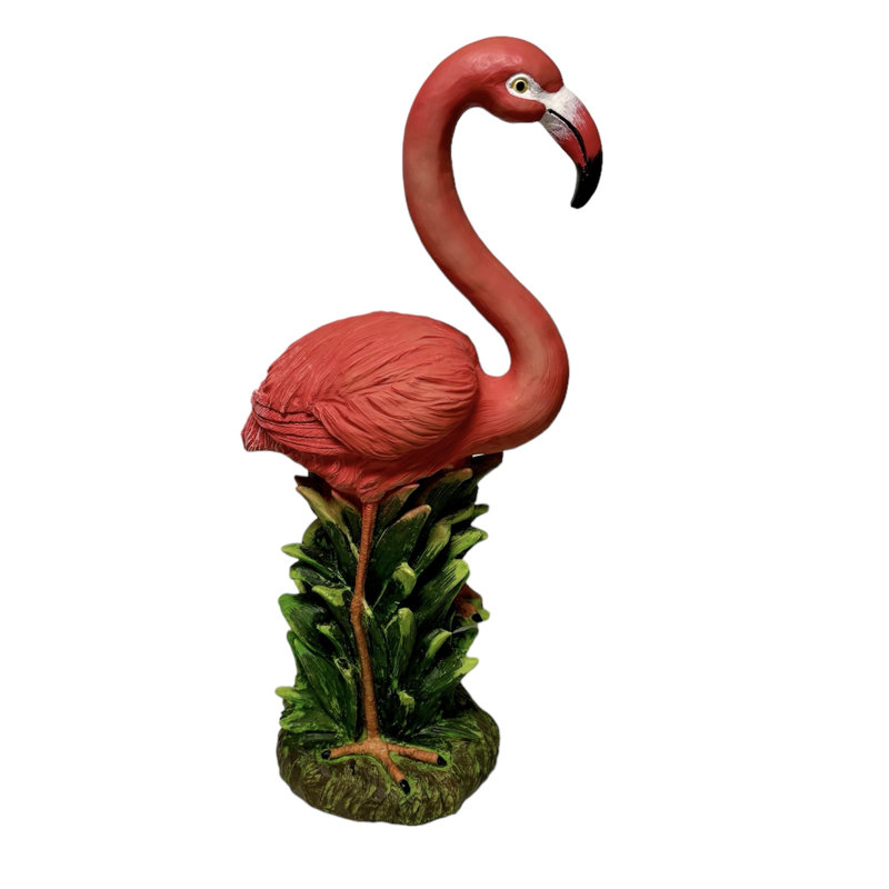23" Pink Flamingo Resin Indoor/Outdoor Statue