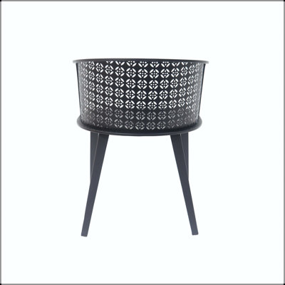 Chaise de salle à manger d'extérieur en fer avec finition antirouille (ensemble de 2)