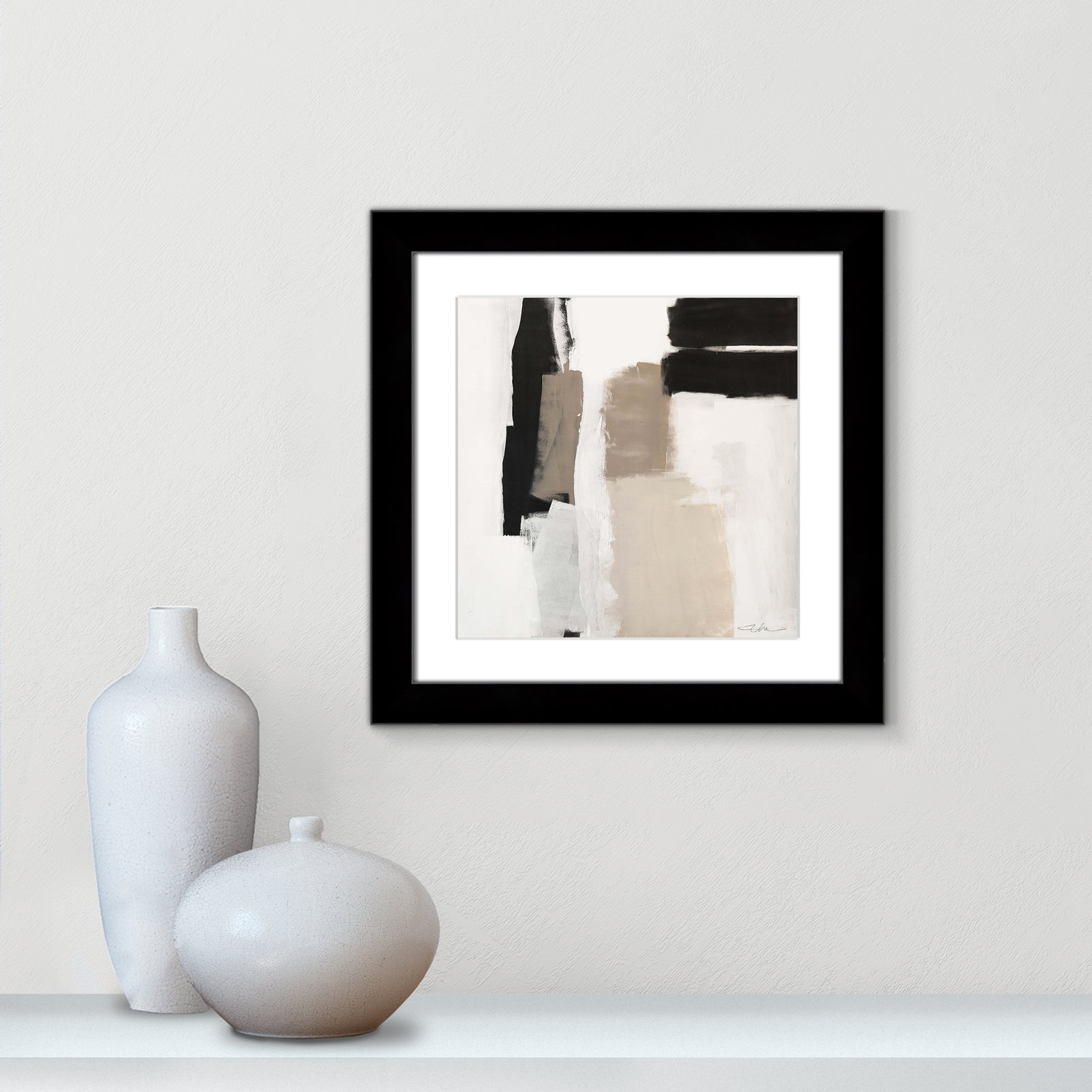 Earth Scapes II-A Print by Casa Fine Arts, Black Cube Framed, 18.5" H x 18.5" W x 1.25" D