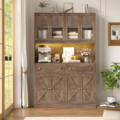 71" Kitchen Pantry with Charging Station