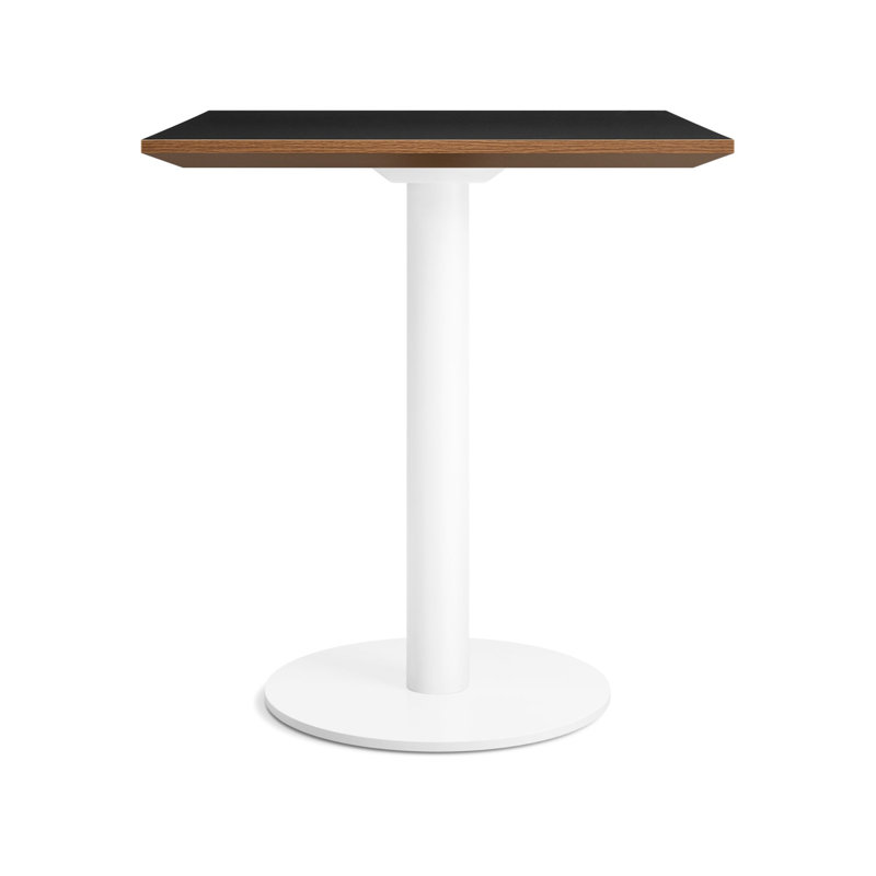 Easy Walnut Wood Dining Table, Walnut, Matte White