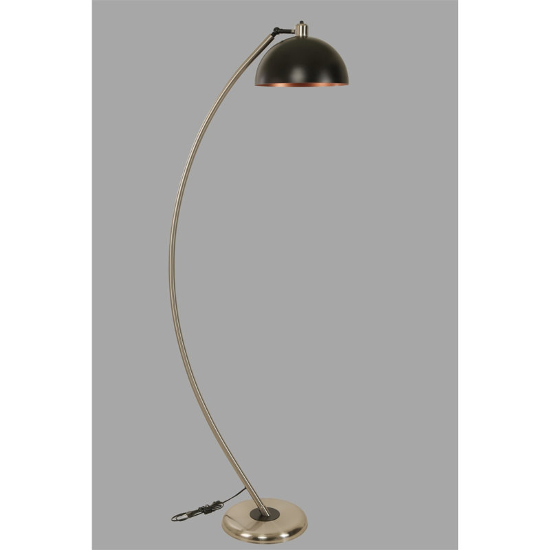 Nalani 170cm Arched Floor Lamp, Chrome