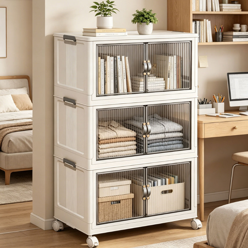 Armoire de rangement empilable avec portes doubles JOYBOS