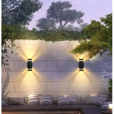 Matte Black 24cm H Outdoor Sconce