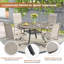 Ensemble de salle à manger en aluminium pour patio avec table ronde en aluminium et 4 chaises de salle à manger pivotantes en textilène-828372104