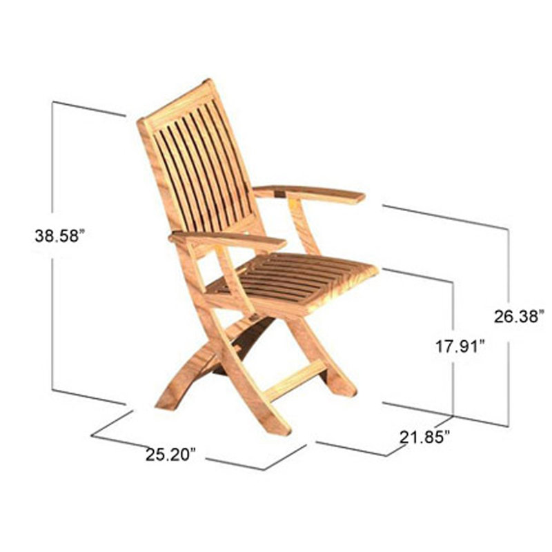 Westminster Teak Barbuda Chair and Ottoman Set