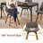 Bishaan Tufted Faux Leather Upholstered Swivel Kitchen Dining Side Chairs-1041584012